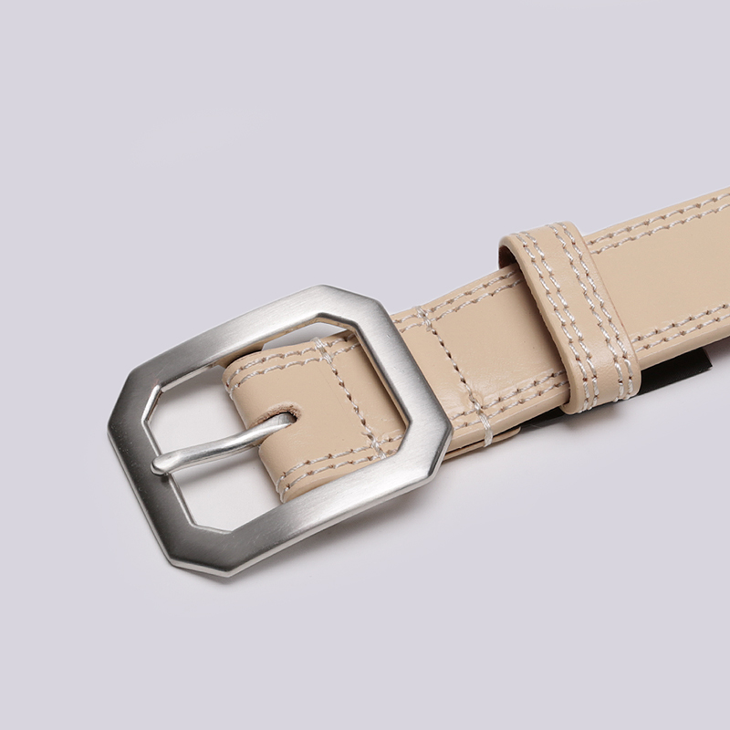  бежевый ремень Stussy Contrast Stitch Leather Belt 135154-tan - цена, описание, фото 2